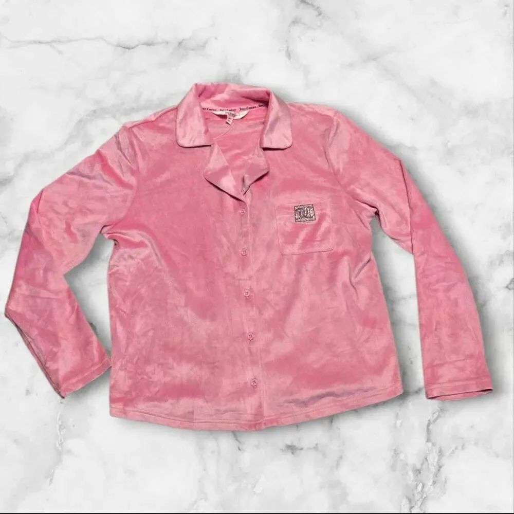 Juicy Couture Size Medium Velour Long Sleeve